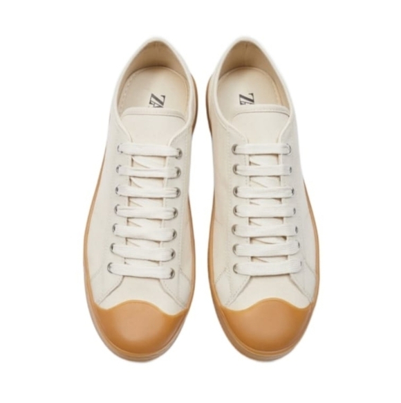 Zara Other - ZARA CONTRAST SNEAKERS BEIGE | 2215/820 SIZE 12 28.9 Cm Eur45